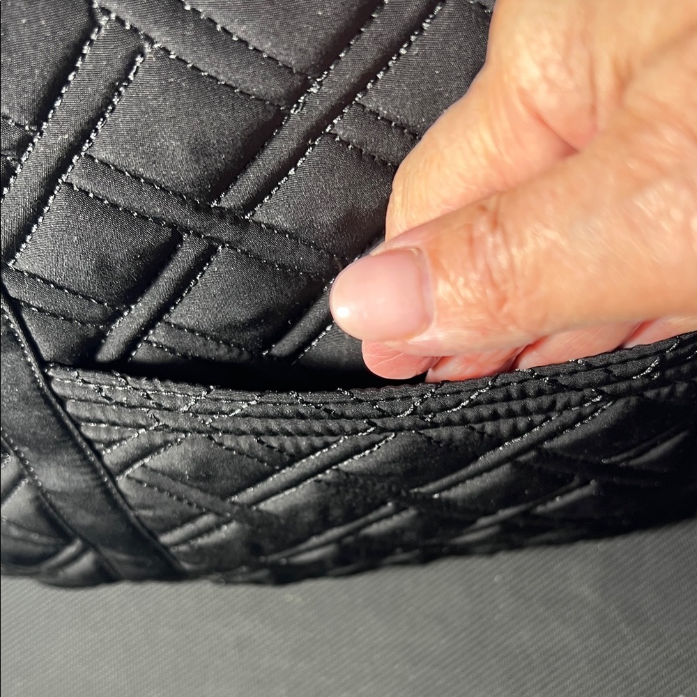 Black Vera Bradley  Quilted Tote Bag - Picture 5 of 8